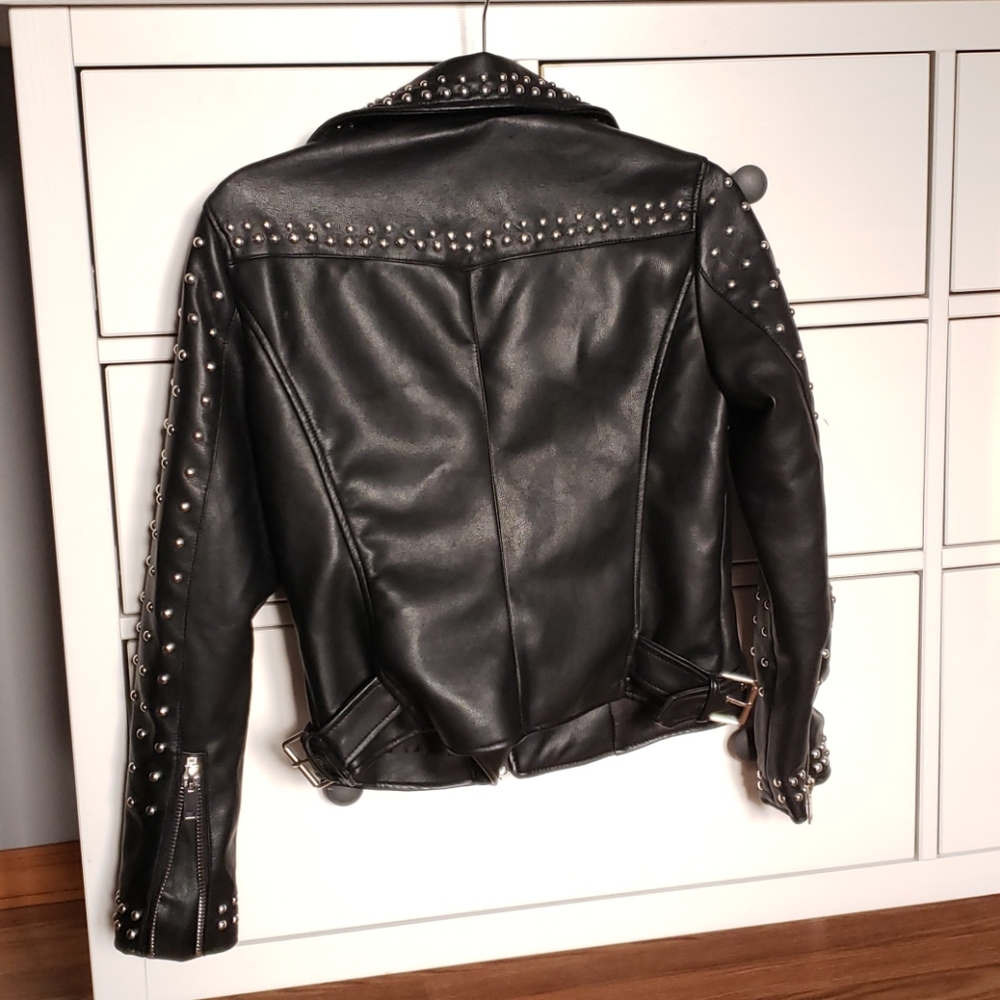 New Faux leather Black biker jacket - Picture 5 of 5